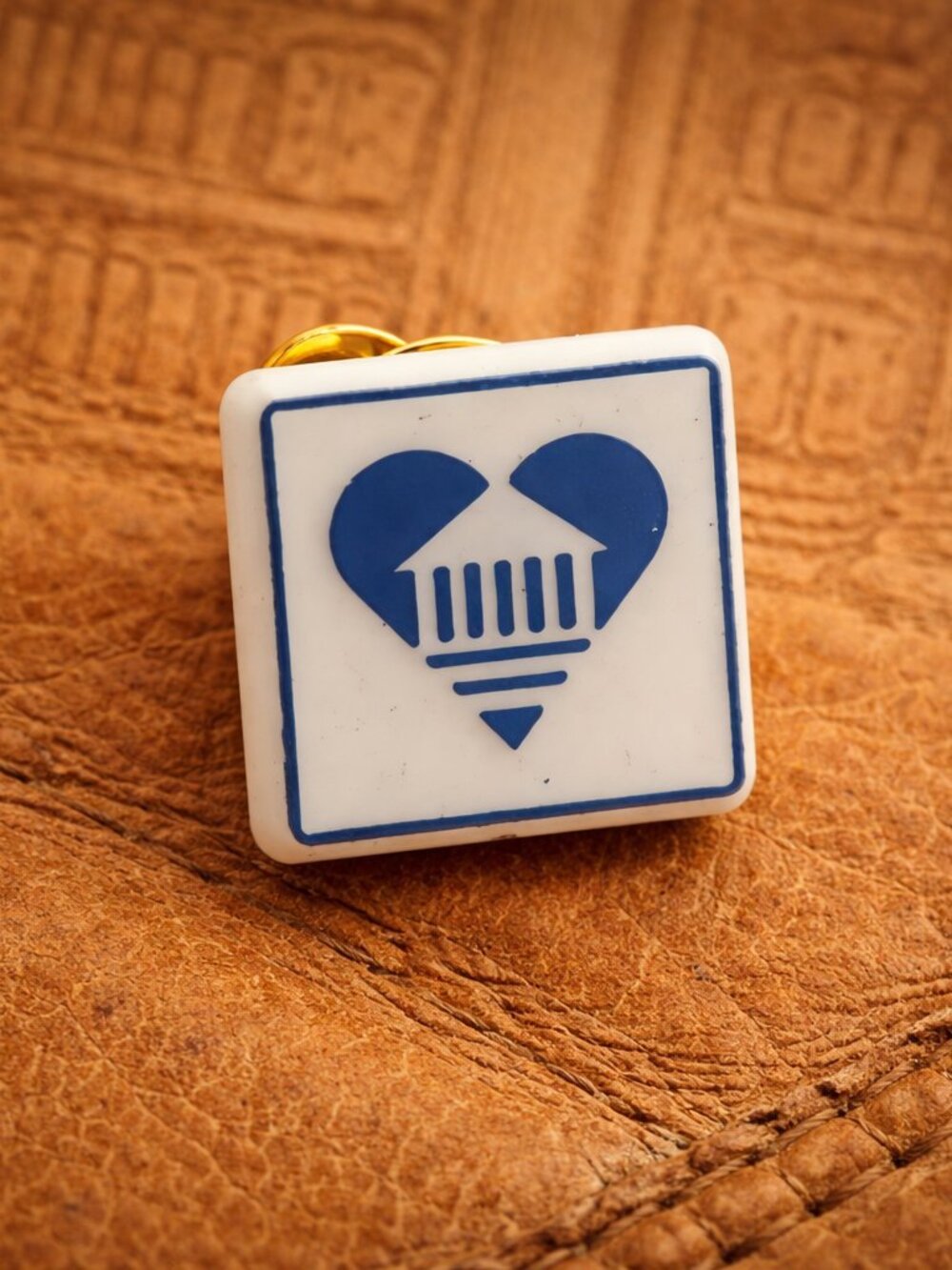 Museum Library Foundation Supporter Member Sponsor Love Vintage Lapel Pin Badge
